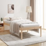 Seniorenbed massief grenenhout wit 120x190 cm