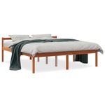 Seniorenbed massief grenenhout wasbruin 120x200 cm