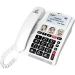 Geemarc CL595 Vaste seniorentelefoon Antwoordapparaat, Handsfree, Optisch belsignaal, Compatibel voor hoorapparatuur, Incl. noodoproep, Met basis