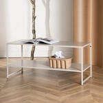 Livingfurn Sidetable Kala Mangohout en staal, 120cm - Zwart