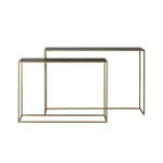 Sidetable Kyan - zwart/naturel - 79x100x30 cm - Leen Bakker