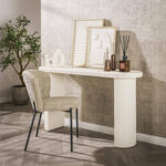 LifestyleFurn Ovale Sidetable 'Macie' Marmercomposiet, 140cm
