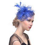 Handgemaakte bruid mesh haaraccessoires bruiloft foto hoed hoofddeksels (roze)