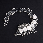 Handgemaakte bruid mesh haaraccessoires bruiloft foto hoed hoofddeksels (grijs)