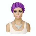 Dames kort haar pruik retro watergolf krullend pruik (51p #)
