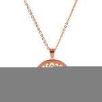 CO88 Ketting met hanger Boheemse bloem staal 42-47 cm 8CN-10003