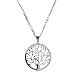 CO88 8CN-10004 Ketting met hanger Levensboom staal 42-47 cm