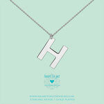 Heart to get LB149INH16S Ketting met hanger Letter H 40-48 cm zilver