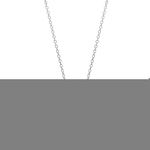 CO88 Ketting met hanger Letter T staal/zilverkleurig 42-47 cm 8CN-11019