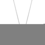 CO88 Ketting met hanger Letter U staal/zilverkleurig 42-47 cm 8CN-11020