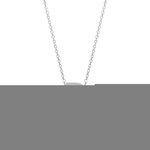 CO88 Ketting met hanger Letter D staal/zilverkleurig 42-47 cm 8CN-11003