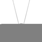 CO88 Ketting met hanger Letter Q staal/zilverkleurig 42-47 cm 8CN-11016