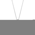 CO88 Ketting met hanger Letter I staal/zilverkleurig 42-47 cm 8CN-11008