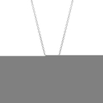 CO88 Ketting met hanger Letter P staal/zilverkleurig 42-47 cm 8CN-11015