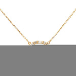 Glow 202.0926.45 Ketting Cirkel geelgoud-zirconia wit 45 cm
