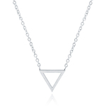 Hippe dames ketting Triangle Zilverkleurig