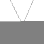 CO88 Ketting met hanger hart zilverkleurig staal 38-43 cm 8CN-26014