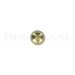 Circulair barbell 1.2 mm goud 14 karaat