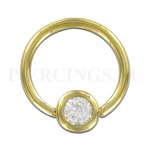 BCR 1.6 mm goud 14 karaat met kristal