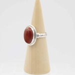 Zilveren Ring met Rode Jaspis, Handgemaakt in Nepal