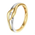 TFT Ring Diamant 0.022 Ct. Bicolor Goud