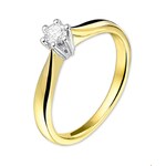 TFT Ring Diamant 0.22ct H SI Bicolor Goud