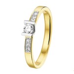 TFT Ring Diamant 0.32ct H SI Bicolor Goud