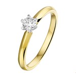 TFT Ring Diamant 0.16ct H SI Bicolor Goud