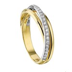 TFT Ring Diamant 0.125ct H SI Bicolor Goud