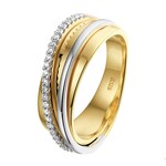 TFT Ring Diamant 0.085ct H SI Bicolor Goud