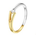 TFT Ring Diamant 0.16ct H SI Bicolor Goud