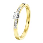 TFT Ring Diamant 0.16ct H SI Bicolor Goud