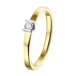 TFT Ring Diamant 0.32ct H SI Bicolor Goud