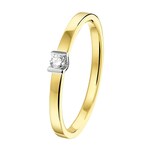 TFT Ring Diamant 0.10ct H SI Bicolor Goud