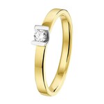 TFT Ring Diamant 0.13ct H SI Bicolor Goud