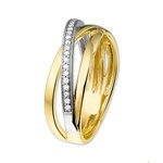 TFT Ring Diamant 0.12ct H SI Bicolor Goud