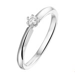 TFT Ring Diamant 0.10ct G VSI Witgoud