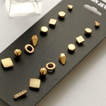12 paar Sets geassorteerde meerdere Stud Earings sieraden Set met kaart voor vrouwen en Girls(Silver)