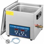 VEVOR Ultrasoon Reiniger Dual Frequentie 10L Ultrasone Reiniger met Verwarming voor Onderdelen Sieraden Lenzenvloeistof Ring Prothese Record
