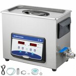 VEVOR ultrasone sieradenreiniger verwarming timer glazen ringreinigingsapparaat