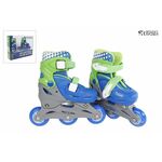 Move inline skates Fast semi-softboot verstelbaar blauw/groen maat 34-37