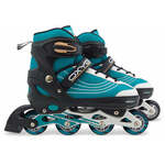 Move inline skates Fast semi-softboot verstelbaar blauw/groen maat 30-33