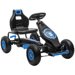 HOMCOM skelter 5 jaar, Verstelbare ergonomische stoel, 5-12 Jaar tot 50 kg, metalen frame en robuuste behuizing, 121 x 58 x 61 cm, blauw | Aosom.nl