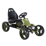HOMCOM skelter, Verstelbare ergonomische stoel, 5-12 Jaar tot 50 kg, kindervoertuig met pedaal, pedaalauto, 121 x 58 x 61 cm, rood+zwart | Aosom.nl