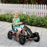 HOMCOM skelter 3 jaar, voor 3-8 Jaar, 4-voudig verstelbare stoel, schokabsorberende EVA-wielen, 100 x 58 x 58,5 cm, tot 30 kg, Zwart | Aosom.nl