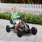 vidaXL Skelter met pedalen en pneumatische banden rood