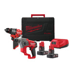 Milwaukee M12 FPP2F2-602X | M12 FUEL powerpack (M12 FPD2, M12 CH, 2 x M12 B6 accu, 1 x C12C lader, 1 xHD Box) - 4933480591 4933480591