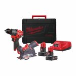 Milwaukee M12 FPP2D2-422X | M12 FUEL powerpack (M12 FPD2, M12 BPRT, 1 x M12 B2 accu, 1 x M12 B4 accu, 1 x C12C lader, 1 x HD Box) - 4933480593