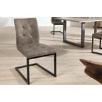 Design sledestoel OXFORD antiek taupe ijzeren frame - 41380