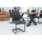 industrieele sledestoel APPARTEMENT antiekgrijs met metalen frame - 39378